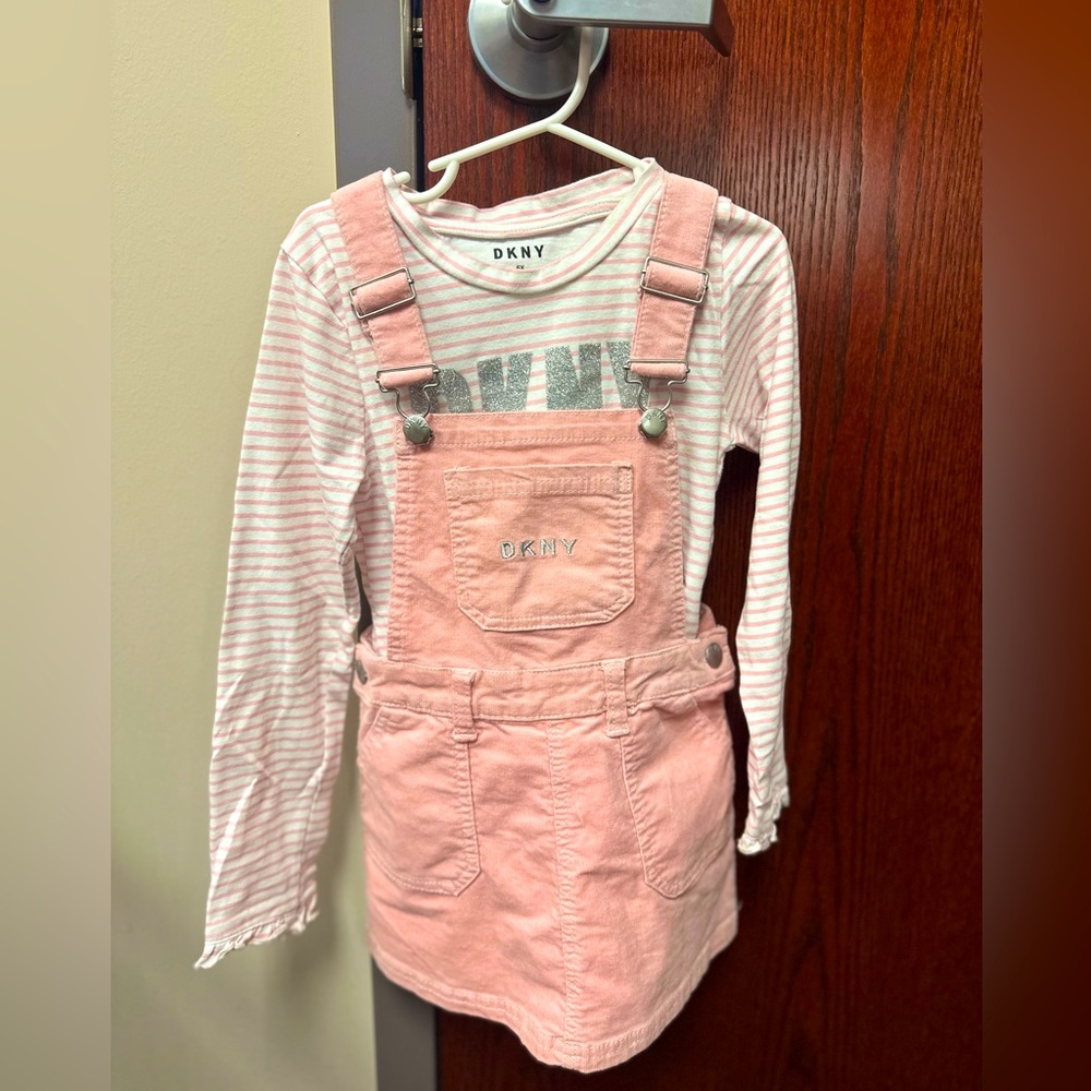 DKNY pink jumper and shirt Size 6x